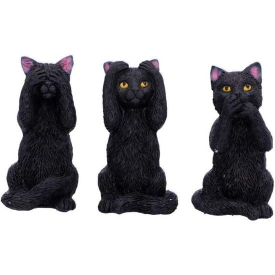 Figurines Chats Porte-Bonheur - Lot De 6 En Résine Pour Déco Feng Shui Maison/Bureau | Miniatures Décoratives - 10