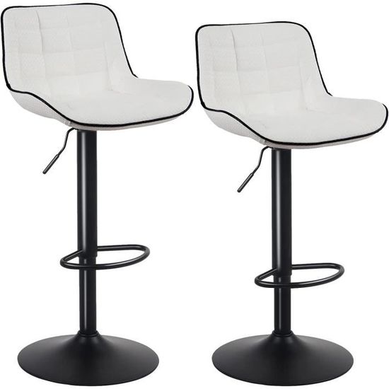Tabouret De Batterie RockJam Réglable - Siège Pivotant Rembourré - Hauteur 45-55cm