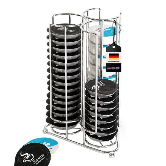 Support Pour Capsules Tassimo - Rangement Pour 51 Capsules - Noir - Design En Métal Pratique Pour La Cuisine - 9