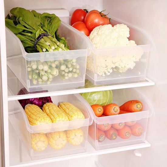 Boîte de rangement de réfrigérateur de cuisine Boîte de rangement transparente de nourriture - Return 7093