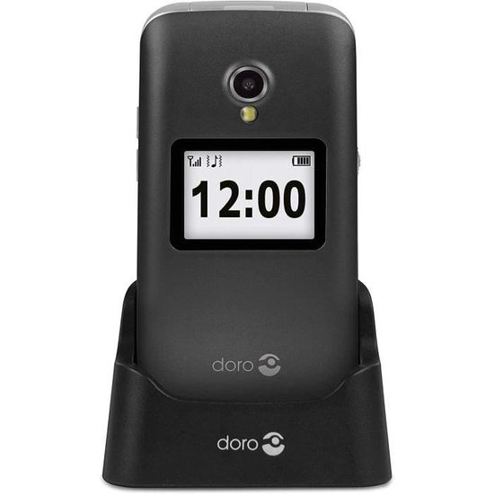 Doro 2424 Téléphone Portable 2G à Clapet Débloqué pour Seniors avec