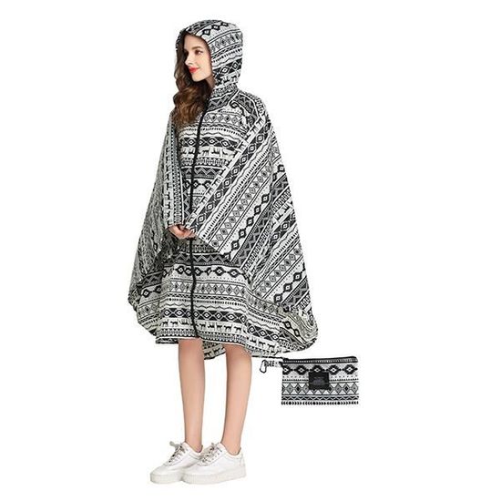LHHMZ Poncho De Pluie Imperméable à Capuche Pour Femme