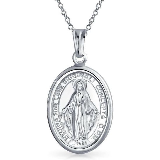 Médaille Notre Dame Guadalupe Coeurs 18K 50mm | Alda