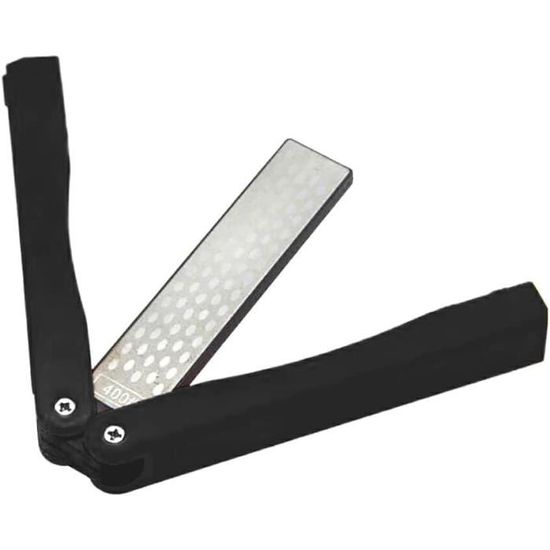 Pierre à Aiguiser Diamant Pliante - Double Face Grain 400/600, Pour Couteaux, Ciseaux, Outils De Jardin, Poche, Camping, Extérieur - 9