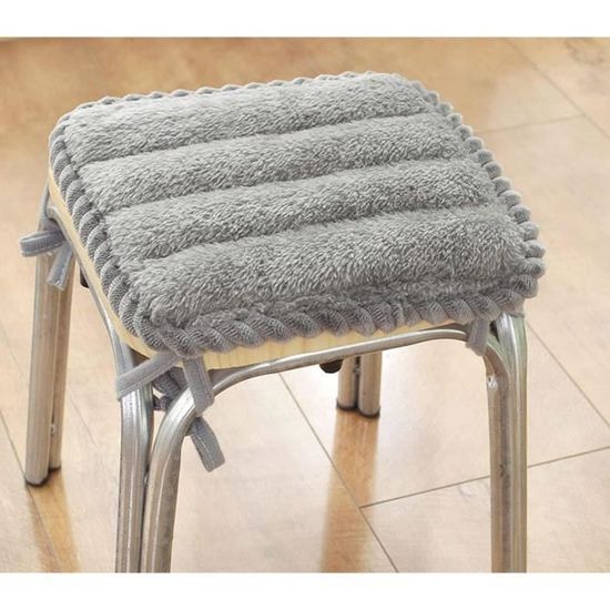 Coussin De Chaise Antidérapant 25x25cm - Lavable, Avec Attaches, Pour Bureau Ou Maison