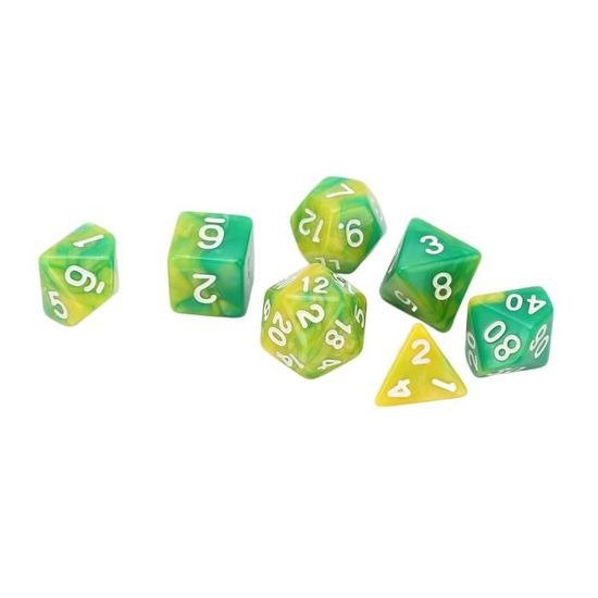21 Dés Polyédriques Glitter Pour Jeux De Rôle (D20, D12, D10, D8, D6, D4) - 3 Sets De 7 Dés