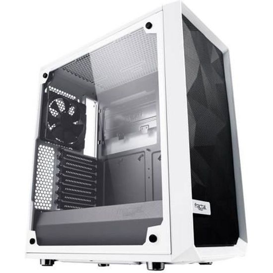 FRACTAL DESIGN BOITIER PC Meshify C - Blanc - Verre trempé - Format ATX (FD-CA-MESH-C-WT-TGC)
