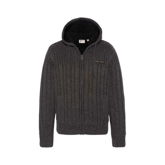 Gilet a capuche homme Schott Ref PLDUNCAN24 Anthracite Gris