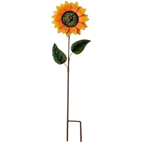Moulin à Vent Jardin Tournesol Violet - Décoration Extérieure Colorée 70 Cm Pour Enfants Et Pelouse