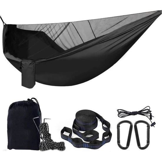 Hamac Avec Moustiquaire Intégrée - 4x8 Pieds, Parfait Pour Le Camping, La Randonnée Ou La Jungle, Livraison Rapide USA