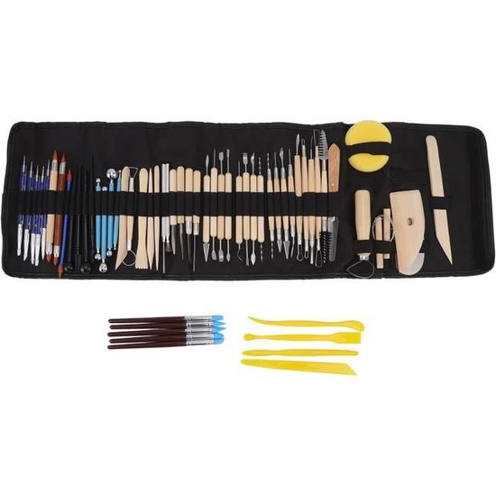 Outils Argile Autodurcissante SRTSTR Kit Outils Poterie 25 Pièces - Outils Sculpture Argile Bois Silicone Avec Sac Rangement Outils Argile Autodurcissante SRTSTR Kit Outils Poterie 25 Pièces - Outils Sculpture Argile Bois Silicone Avec Sac Rangement