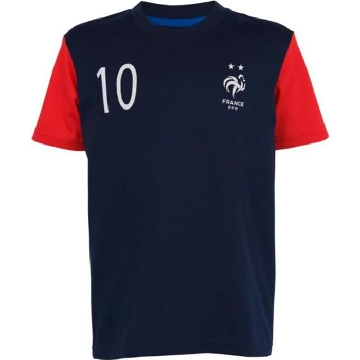 WEEPLAY T-shirt Football FFF Mbappe - Maillot Adulte 100% coton jersey
