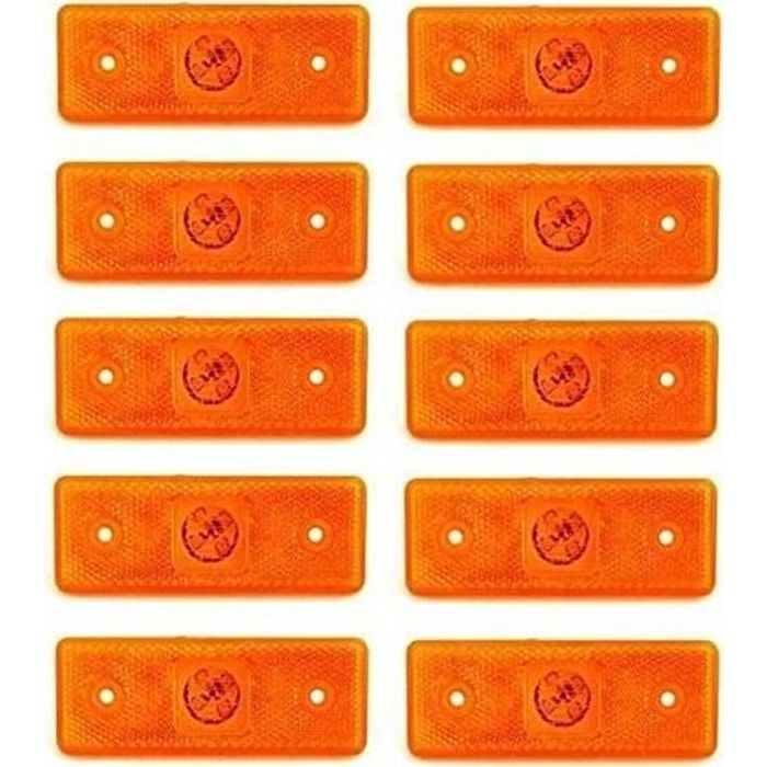 10x 24V LED Ambre Orange Côté Contour Marqueur Feux 4 Leds Remorque Châssis Camion Caravane