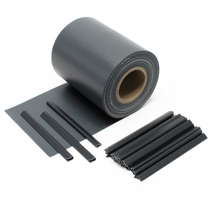 35m Noir Brise-vue Rouleau Pare-vent PVC Occultation Clôture Protection visuelle Jardin 20 clips - 51494