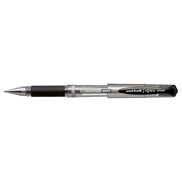 Uni-ball Signo - Roller - permanent - noir - encre gel à pigment - 1 mm - large