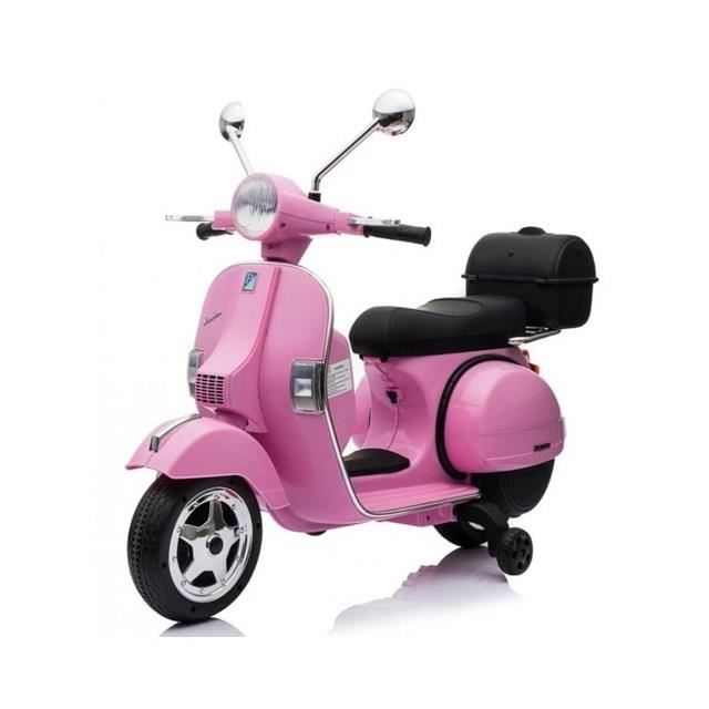 Vespa 12V Rose - Scooter pour enfant - Véhicule Moto Électrique Enfant Garçon Fille