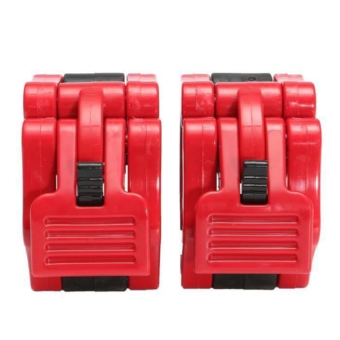 T4W 2Pcs Haltères Barbelés Verrouillables Colliers Haltérophilie Libération Rapide Pinces de Verrouillage en Nylon Barre Rouge