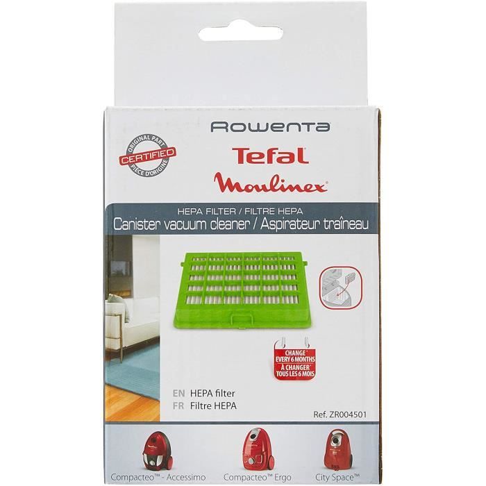 SAC ASPIRATEUR Moulinex ZR004501 Filtre (H)epa pour Aspirateur Accessimo - Compacteo - Compacteo Ergo - City Space420