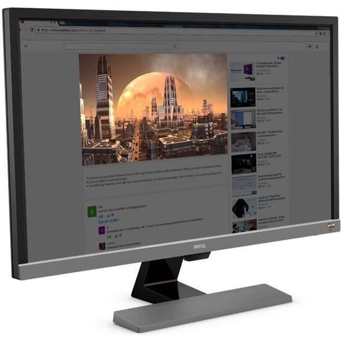 Ecran PC Gamer - BenQ EL2870UE - 28- 4K UHD - Dalle TN - 1 ms - 60 Hz - HDMI x2 / DisPlayPort - FreeSync