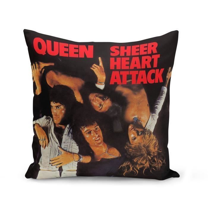 Housse de Coussin 40x40 cm Queen Freddy Mercury Sheer Hear Attack Cover Rock 80's