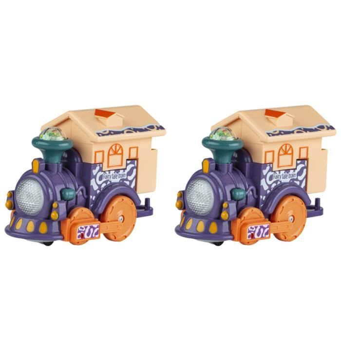 1pc Train de commande vocale jouet Train électrique jouet Train intelligent de l'enfant (violet)