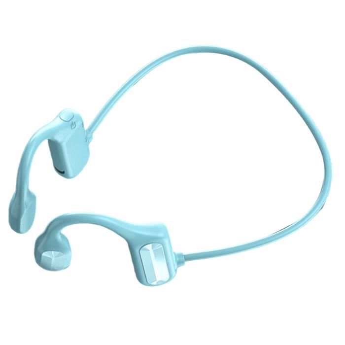 Casque à conduction osseuse micro filaire étanche Bleu