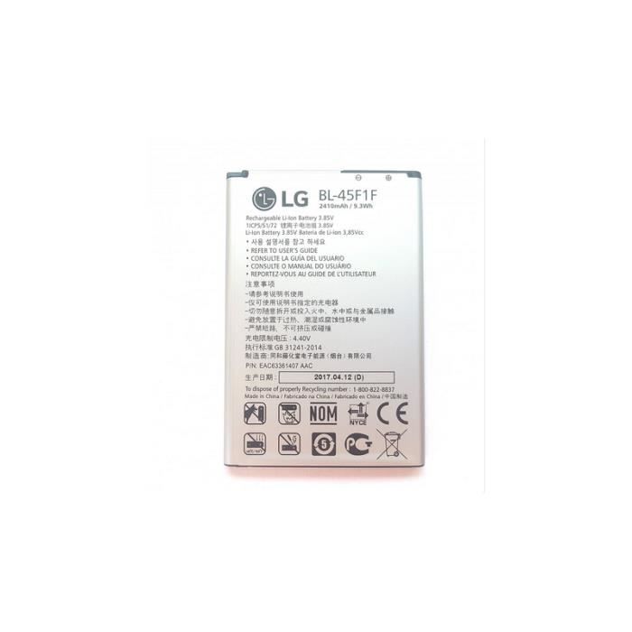 Batterie d'origine LG BL-45F1F pour LG K4 (2017) / M160 , K8 (2017) / M200, Bulk