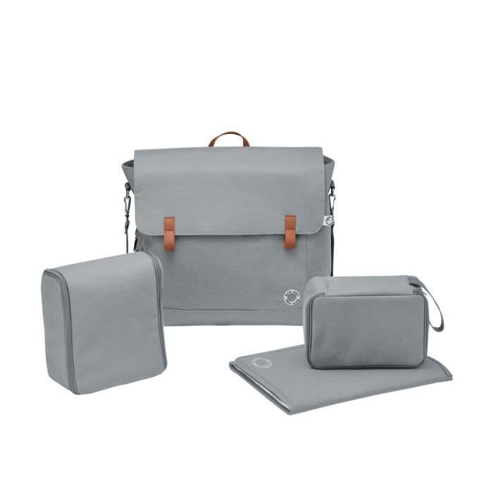 MAXI-COSI Sac à langer Modern Bag, avec matelas à langer et compartiment isotherme - Essential Grey