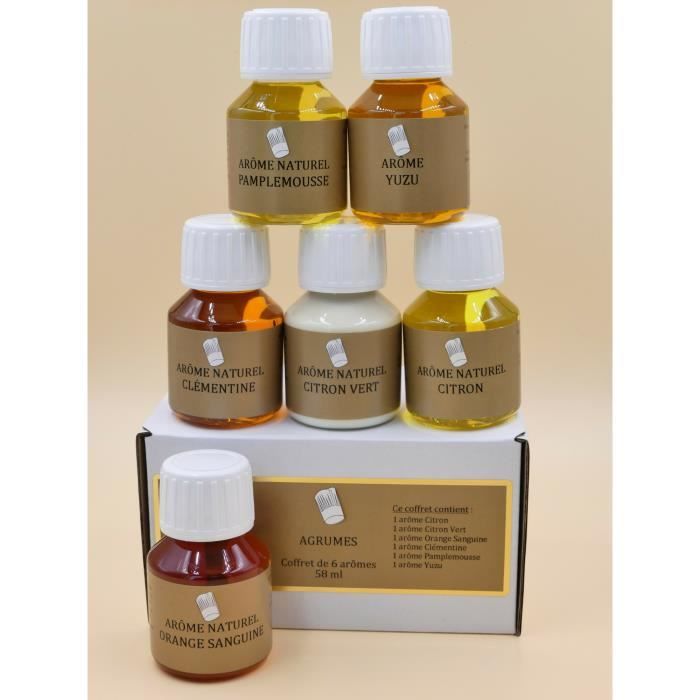 Coffret 6 Arômes Alimentaires 58ml AGRUMES