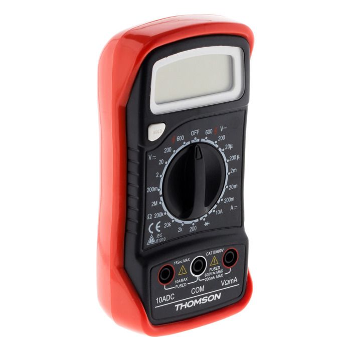 THOMSON Multimètre digital antichoc - 5 Fonctions CAT III 600V