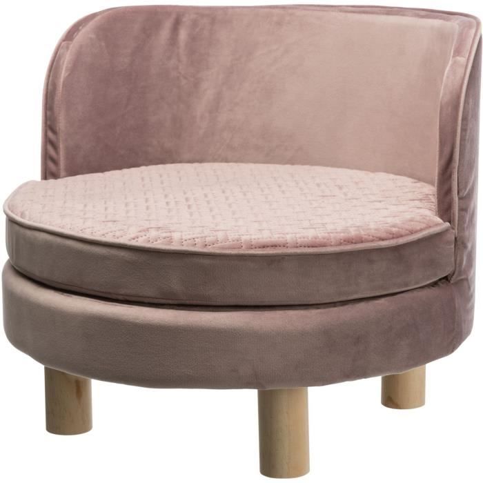 TRIXIE Sofa Livia - ø 48 × 40 cm - Vieux rose - Pour chien