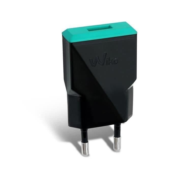 WIKO Chargeur secteur 1Mah USB - Noir/Bleen