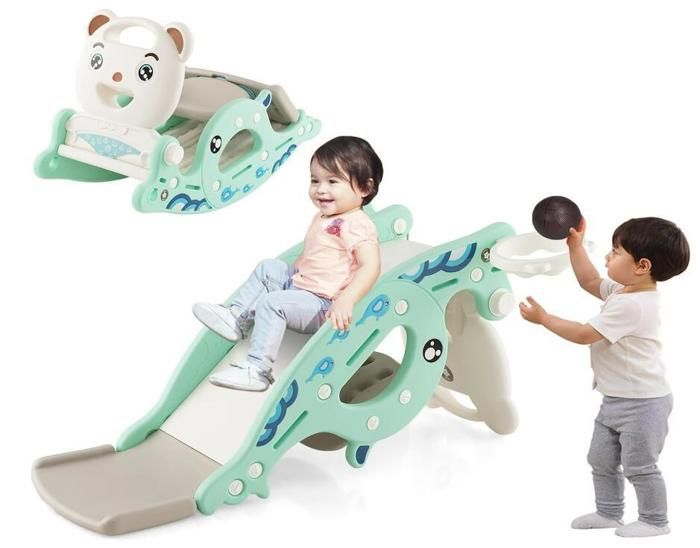 HONEY JOY Arche D'escalade à Bascule En Bois, 4 En 1 Montessori Pour Enfants, échelle D'escalade à Bascule Pour Cheval à Bascule, Ensemble De Jeu D'apprentissage Pour Intérieur Et Extérieur, Jouets