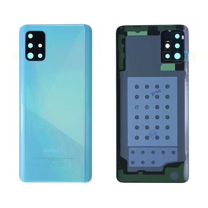 Samsung Cache batterie / vitre arrière - Galaxy A51 (A515F) - Bleu - Pièce détachée originale - Arrière - vue 1
