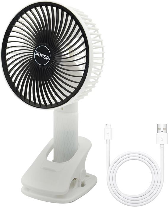 Portable Anti-chaleur Ventilateur De Poussette Glovion USB Rechargeable - Portable Pour Bébé - Blanc - Anti-Chaleur Extérieur Brumisateur Rechargeable Portable Anti-chaleur Ventilateur De Poussette Glovion USB Rechargeable - Portable Pour Bébé - Blanc - Anti-Chaleur Extérieur Brumisateur Rechargeable