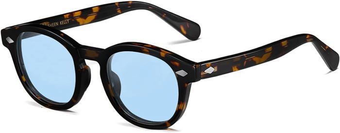 Lunettes De Soleil Rondes Rétro - Cadre Grand Ovale, Double Barre, Verres UV400, Unisexe