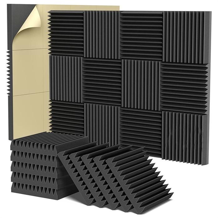 Paquet de 12 Panneaux Acoustiques, Panneaux Acoustiques Auto-AdhéSifs, Panneaux de Mousse Paquet de 12 Panneaux Acoustiques, Panneaux Acoustiques Auto-AdhéSifs, Panneaux de Mousse