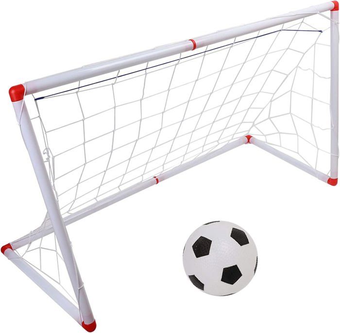 Ensemble de but de soccer pour enfants avec ballon et pompe - 92 x 64 cm Ensemble de but de soccer pour enfants avec ballon et pompe - 92 x 64 cm