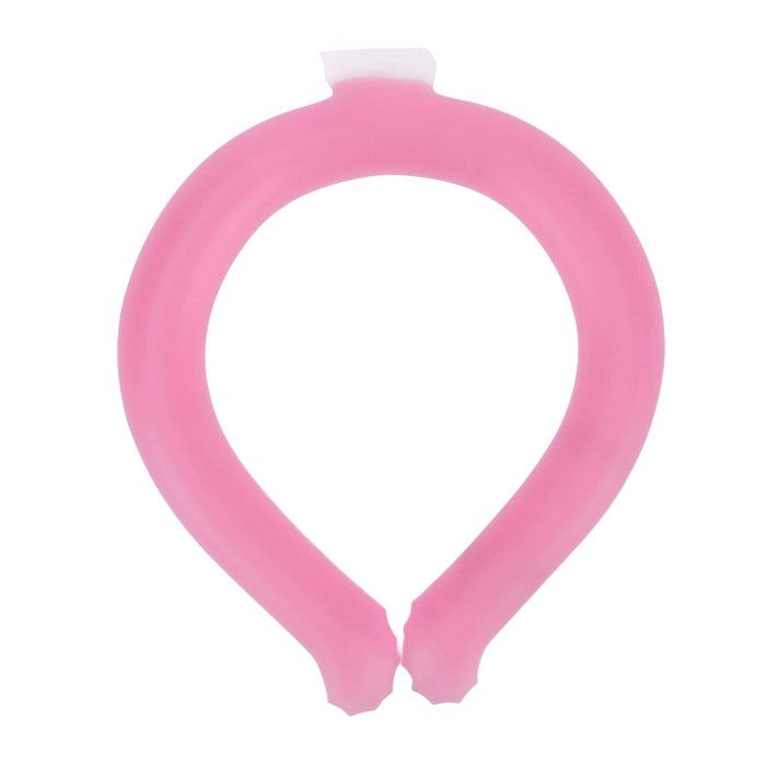 Refroidisseur de cou portable mains libres longue durée réutilisable anneau de refroidissement du cou pour la chaleur estivale rose