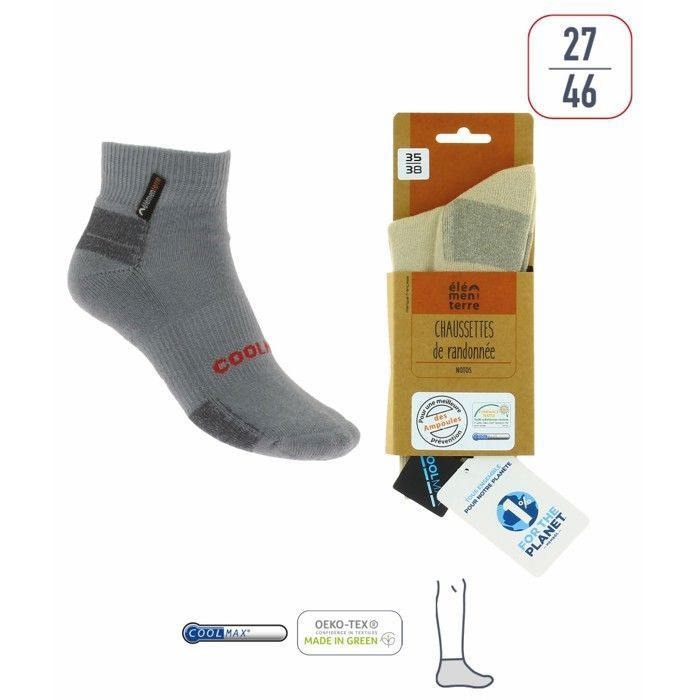 Chaussettes de randonnée low Élémenterre Notos