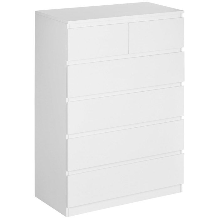 HOMCOM - Commode - Panneau de particules - 80x39x115cm - Blanc