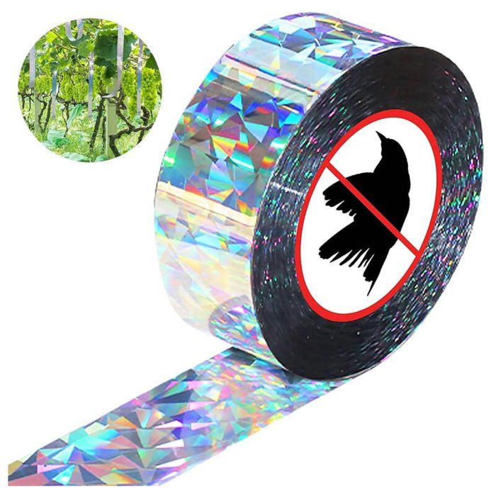 Ruban Repulsif pour Oiseaux Anti Pigeon Effaroucheur doiseaux Répulsif Oiseaux Bande Épouvantail Ruban Réfléchissant pour