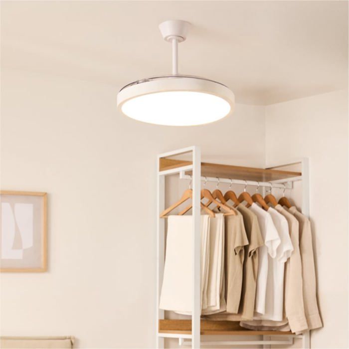 Ventilateur de plafond - Create - WIND CLEAR STUDIO - Silencieux - Pales rétractables - LED