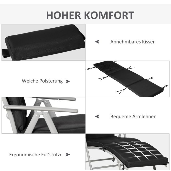 Perfk Chaise Longue De Plage Pliable – Léger, Compact, Dossier Ergonomique, Assise 38x39 Cm, Housse De Transport Incluse (Rouge)