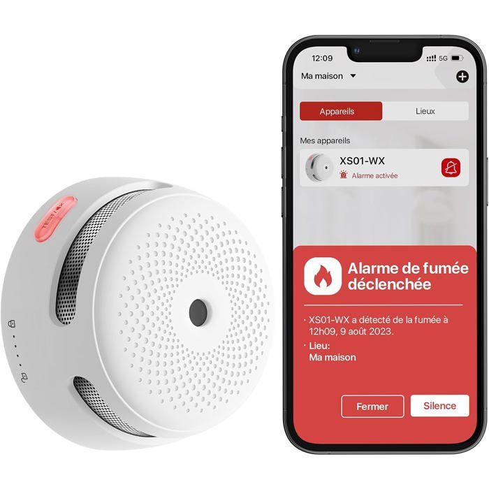Lot De 2 Détecteurs De Fumée X-Sense – 10 Ans De Sécurité, Installation Facile