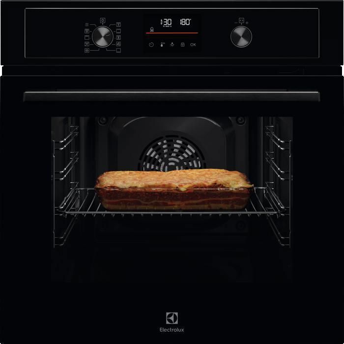 Four Encastrable Pyrolyse Electrolux - 25 recettes préprogrammées - Porte Froide - Classe A+ - Noir - EOH4P46BK