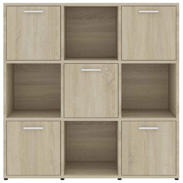 Cabinet de Livre SOLOMOON CHIC Bibliothèque Polyvalente - Pour enfant/adulte - Chêne sonoma 90x30x90 cm Bois d’ingénierie BB1583