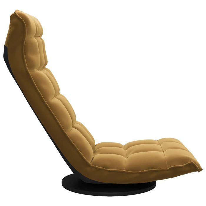 TOP 2026 Chaise pivotante de sol - POUR 1 PERSONNE - Marron Velours - 60x54x34 cm FF146