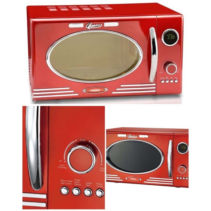 Four à Micro-ondes - MELISSA - Rouge Chili - 20L - 700W - 5 Programmes Automatiques - Melissa
