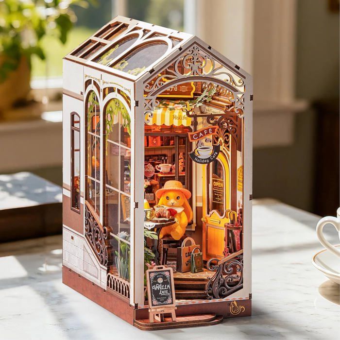Book Nook - Kit DIY à construire Maquette 3D Serre Livre - Bibliothèque